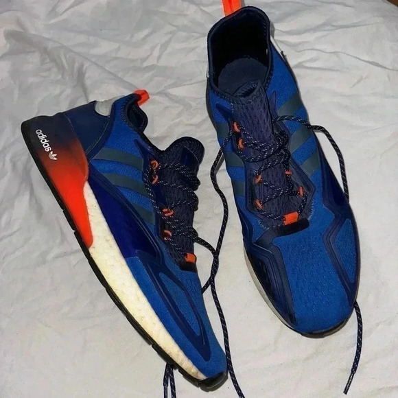 Adidas ZX 2K Boost Men's Size 13 Blue Indigo Comfortable Running Trainer - Picture 1 of 5
